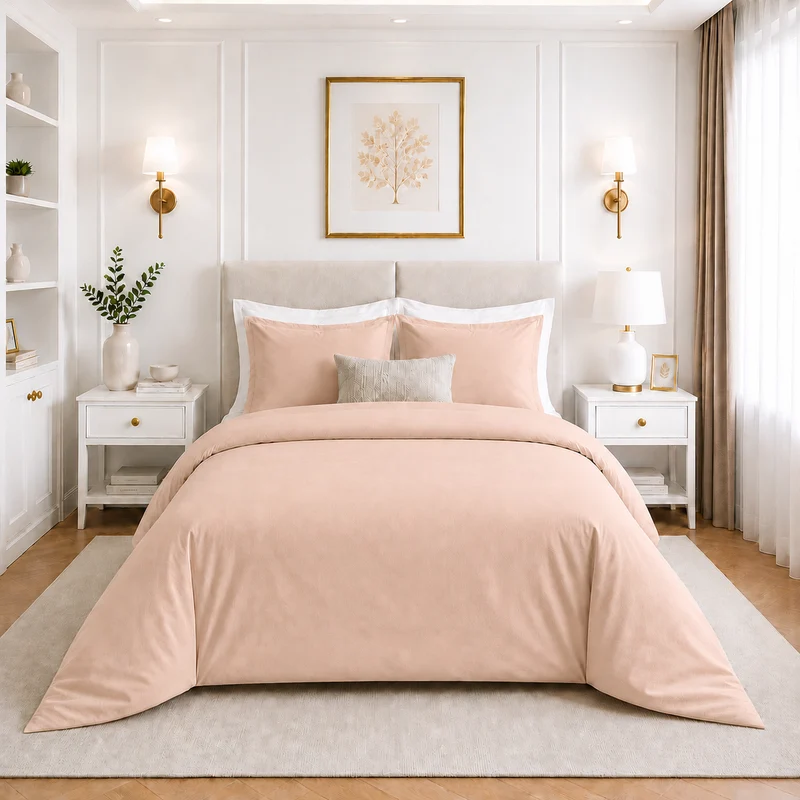 Juego de Cubreduvet 400 Hilos Cameo Rose