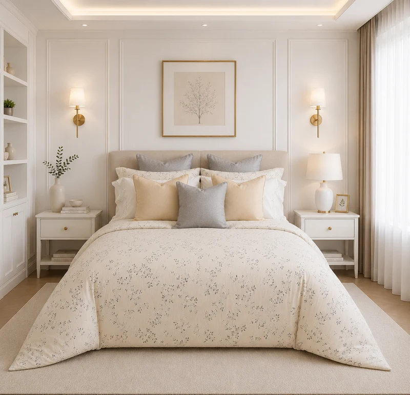 Juego de Cubreduvet 300 Hilos Libbie