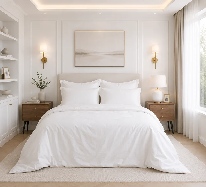 Juego de Cubreduvet 800 Hilos Blanco Optico
