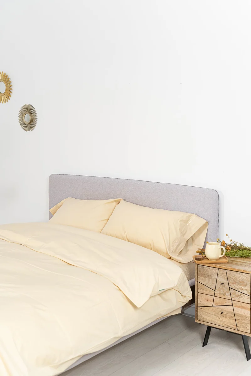 Funda nórdica Algodón Percal de 200 hilos Beige
