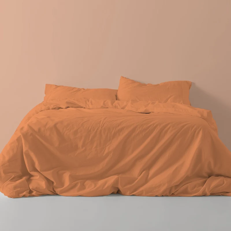 Funda nórdica lisa algodón mango