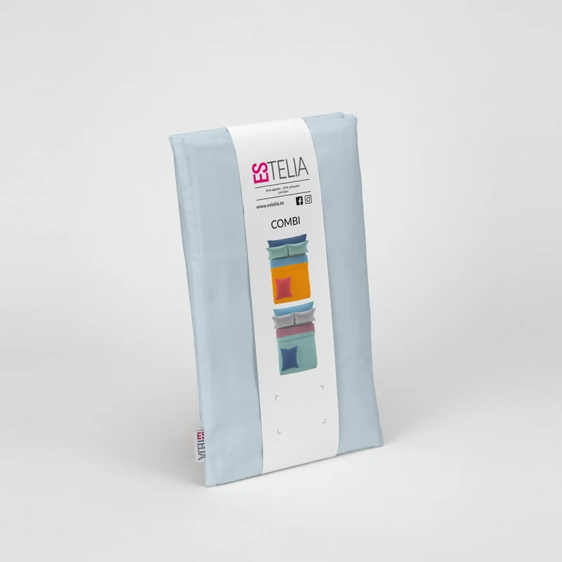 Funda de cojín celeste