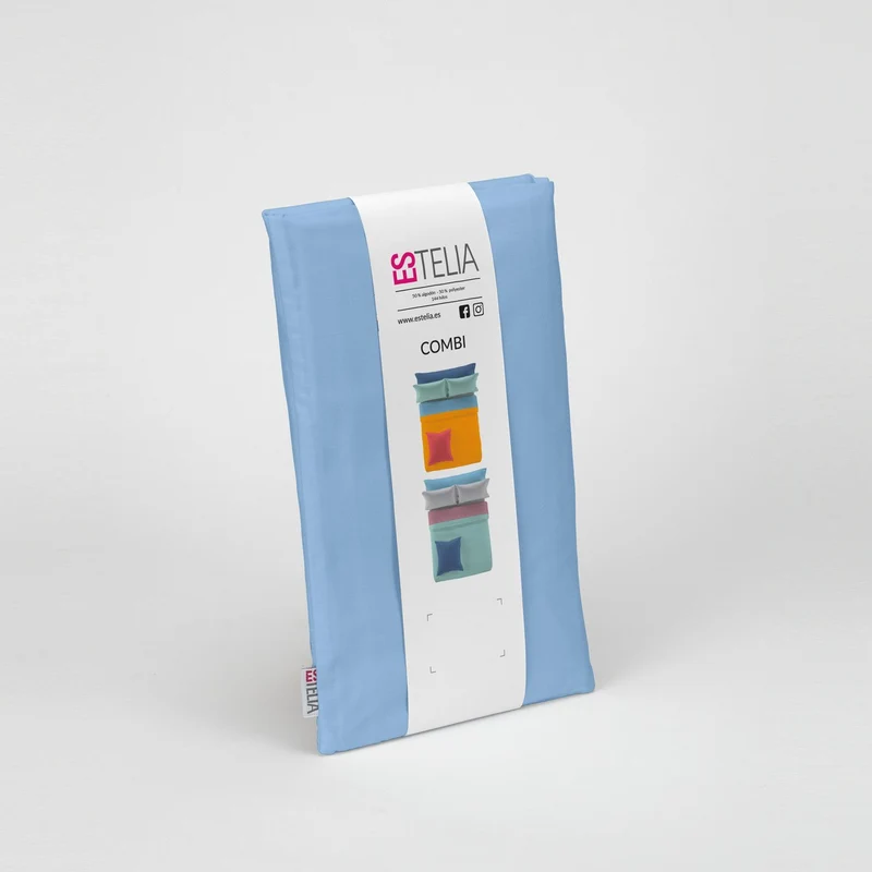 Funda de cojín azul claro