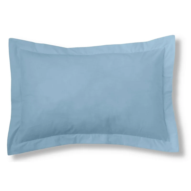 Funda de cojín algodón azul celeste