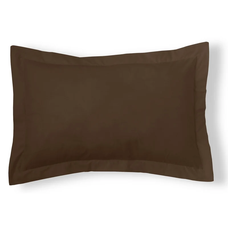Funda de cojín percal chocolate