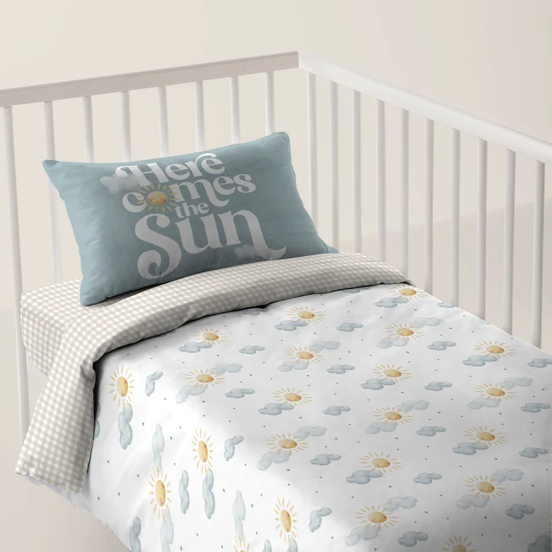 FUNDA NÓRDICA REVERSIBLE CUNA BEBÉ SUN 100% ALGODÓN