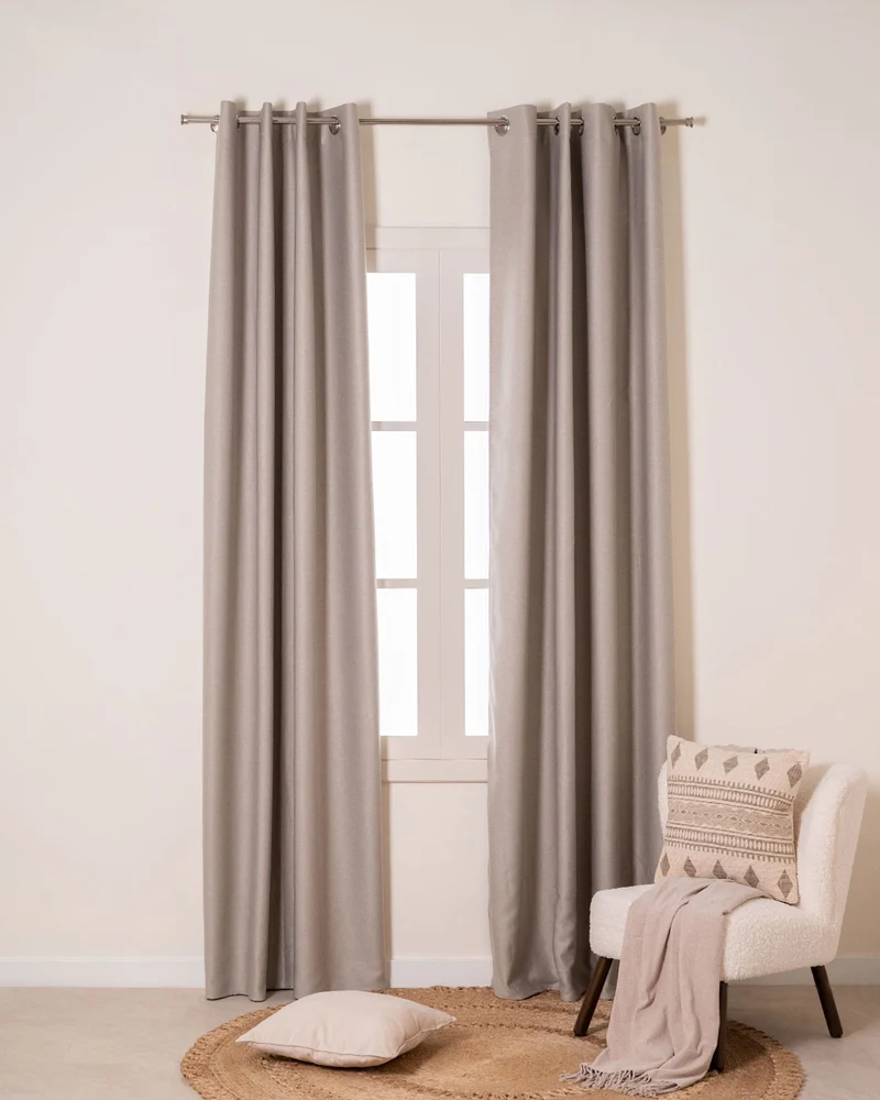 Cortina ollao torla opaca beige