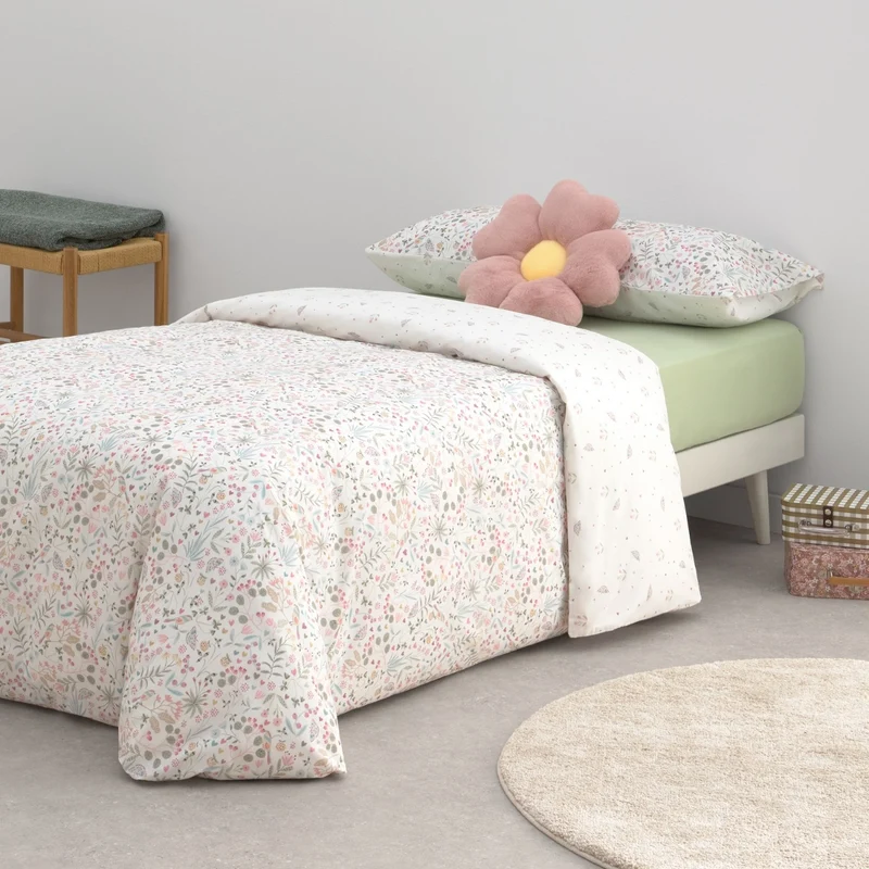 Set funda nórdica algodón percal 180 hilos floral Sibel