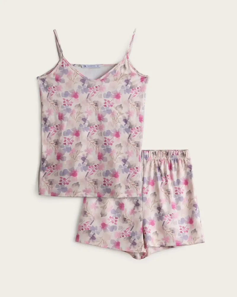 Pijama Tirantes Mujer Floral - Rosa