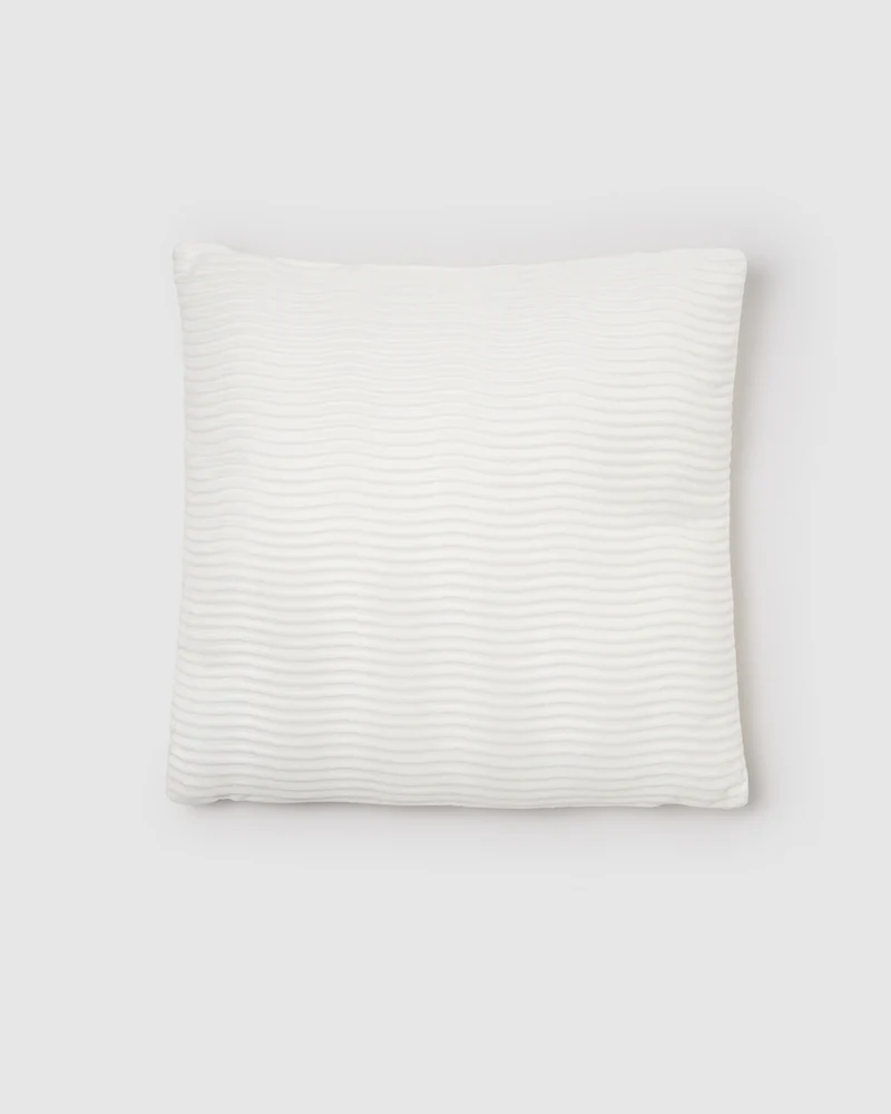 Cojín cuadrante New Ondas terciopelo liso 50x50 - funda + relleno