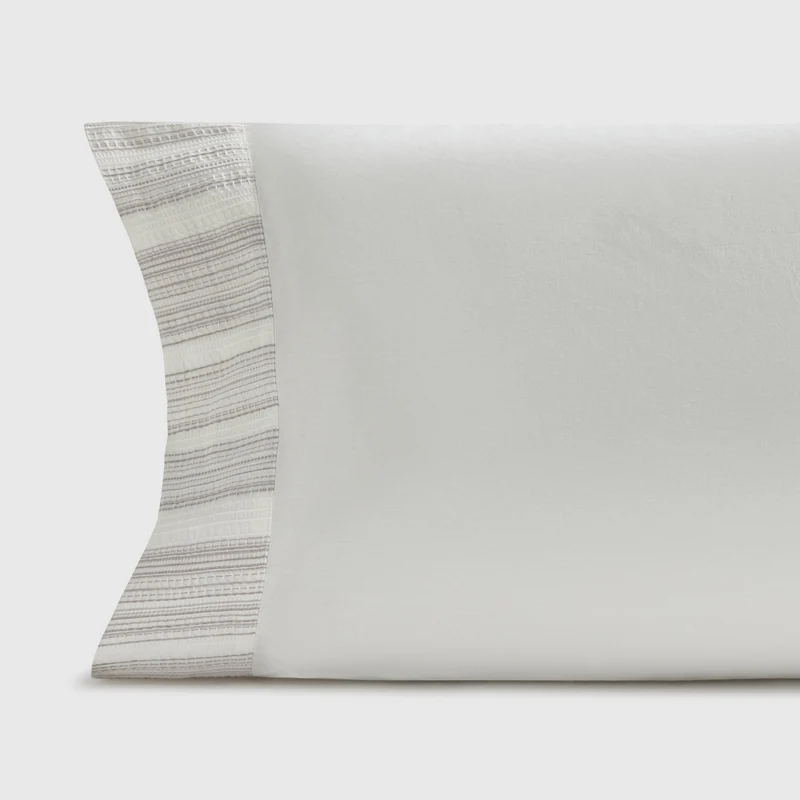 Funda de almohada algodón 180 hilos rayas texturizadas Oni