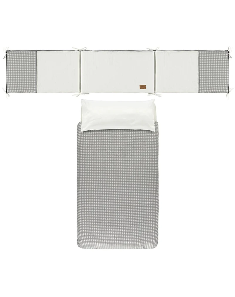 Pack funda nórdica + protector - CHECKS GRIS