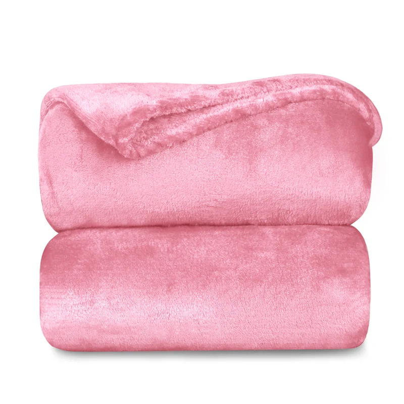 Manta Terciopelo Suave, Manta Coral- Rosa