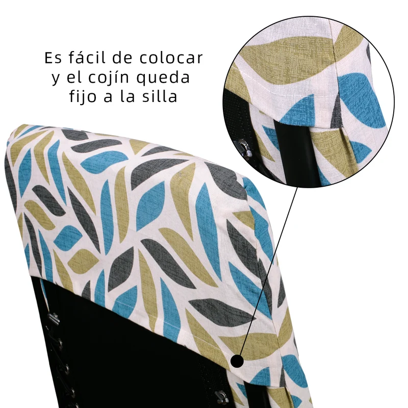 Cojín Tumbona Colchón 120x55x6cm . Ideal para Jardín, Piscina, Terraza- Forma Eliptica