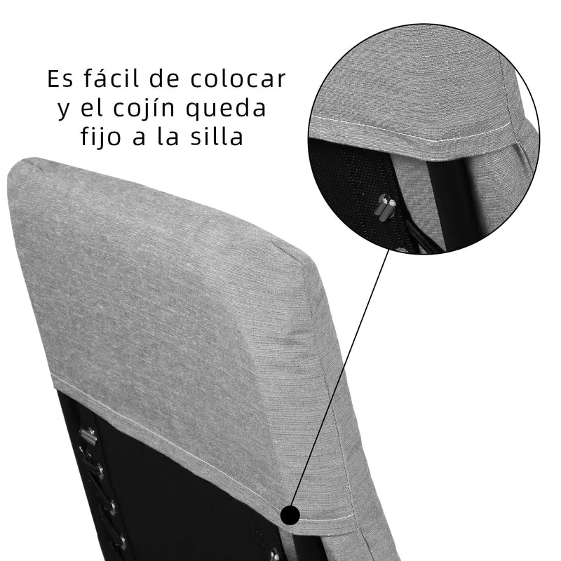 Cojín Tumbona Colchón 120x55x6cm . Ideal para Jardín, Piscina, Terraza- Gris