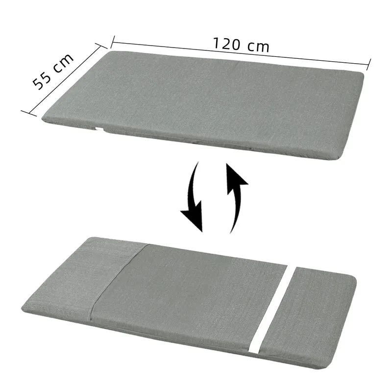 Cojín Tumbona Colchón 120x55x6cm . Ideal para Jardín, Piscina, Terraza- Gris
