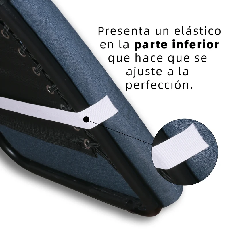 Cojín Tumbona Colchón 120x55x6cm . Ideal para Jardín, Piscina, Terraza- Azul