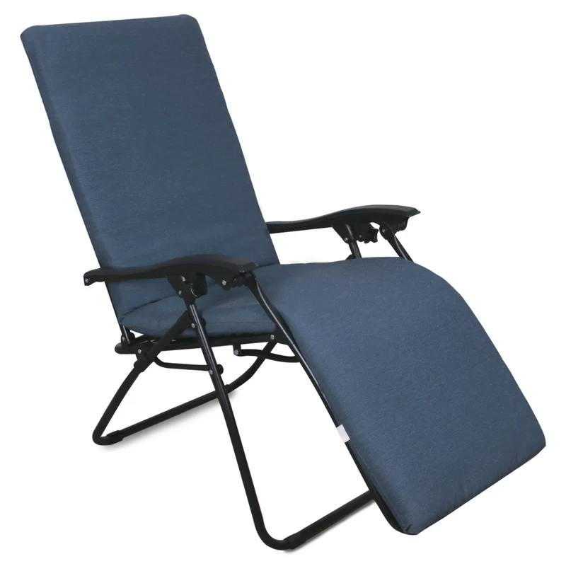 Cojín Tumbona Colchón 180x55x6cm . Ideal para Jardín, Piscina, Terraza- Azul