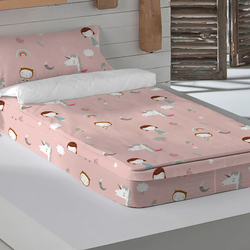 SACO NÓRDICO INFANTIL UNICORN WHITE B 100% ALGODÓN
