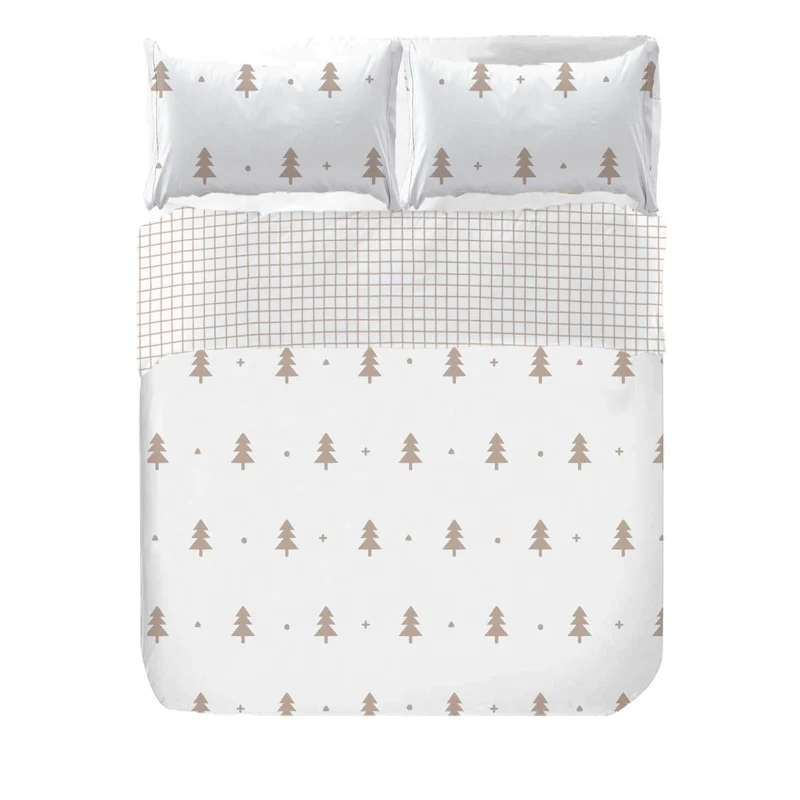 Juego Funda nórdica Reversible Abetos Beige
