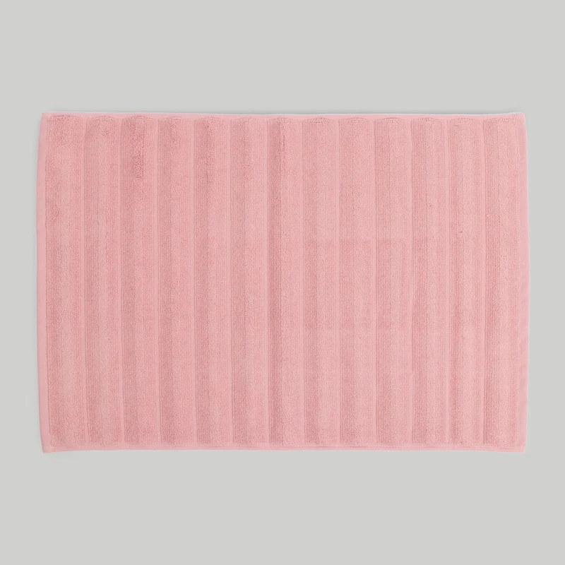 Alfombra Baño Don Algodon Ribs Rosa Palo