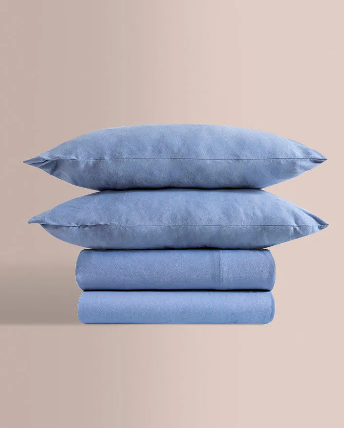 Juego de Sábanas Don Algodon Termoelastic Azul