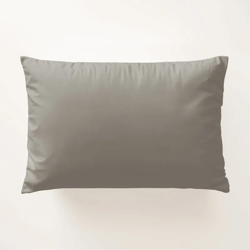 Funda de Almohada Taupe Algodón 200 Hilos