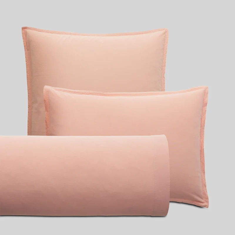 Funda de Almohada Algodón 43x185 Rosa Viejo | STON | Stonewash