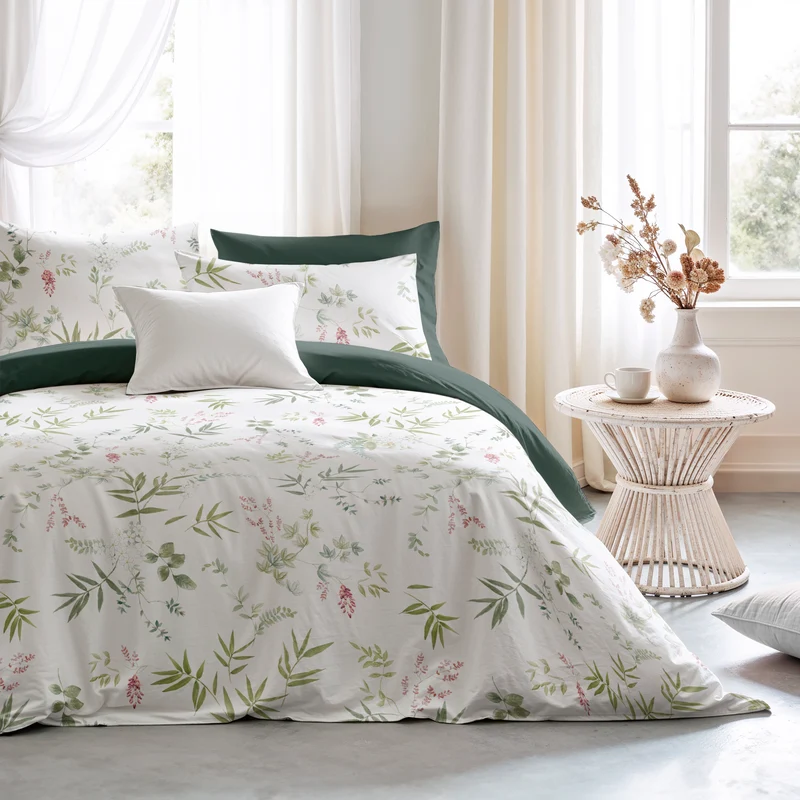 Funda Nórdica Estampada Clover Verde 200 Hilos