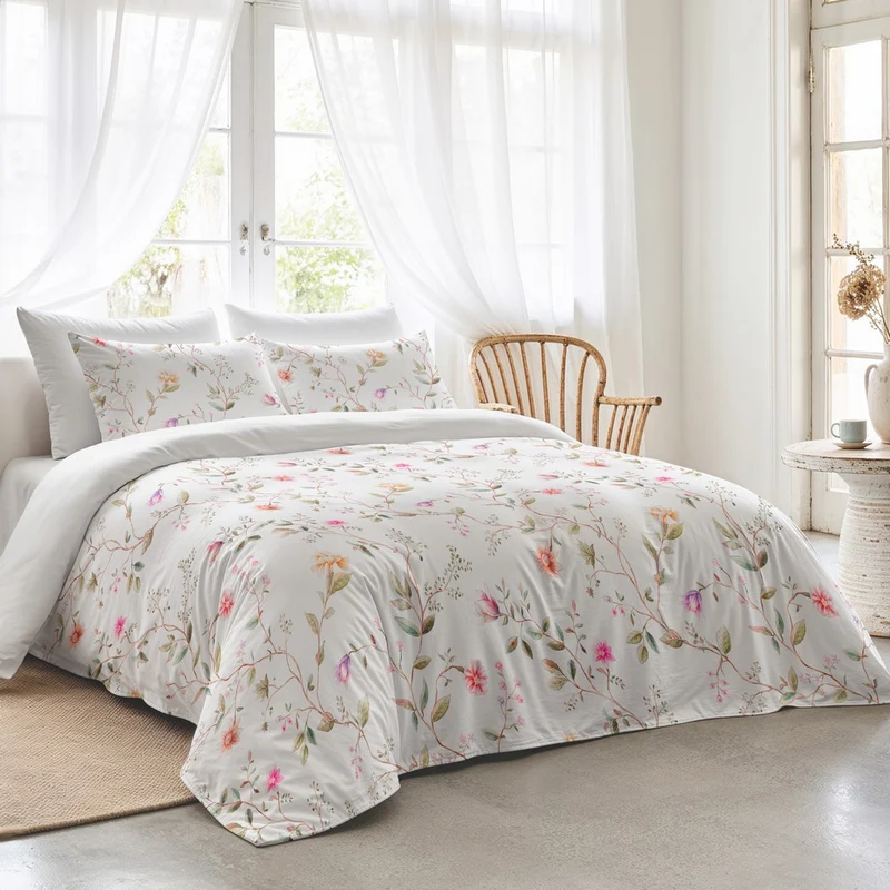 Funda Nórdica Estampada Malen White 200 Hilos
