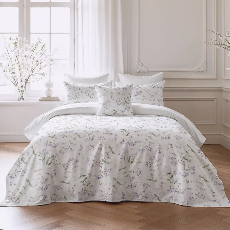 Funda Nórdica Estampada Lavender White 200 Hilos