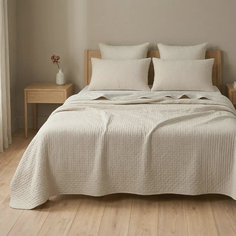 Colcha Bouti de Verano Reversible - Beige