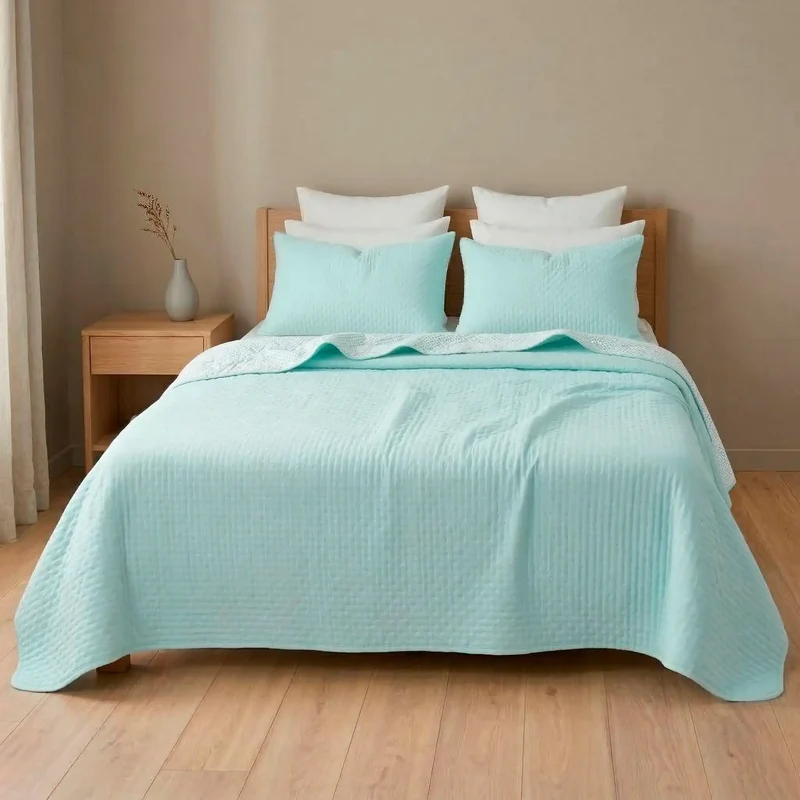 Colcha Bouti de Verano Reversible - Verde Agua