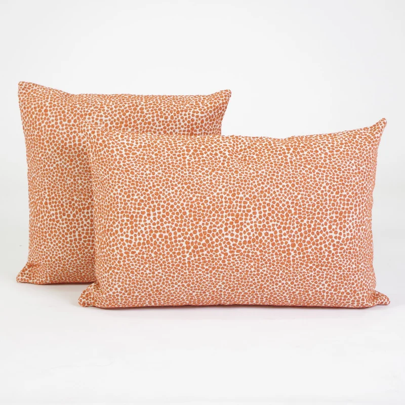 Funda de cojín texturado 801 topo naranja