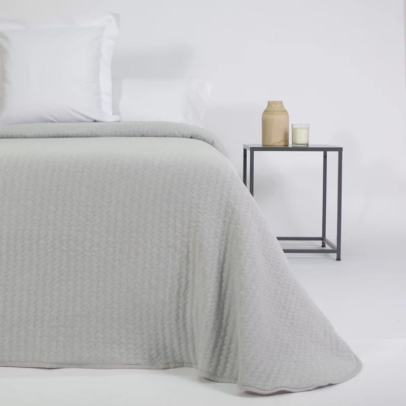 Colcha jacquard 360 gris