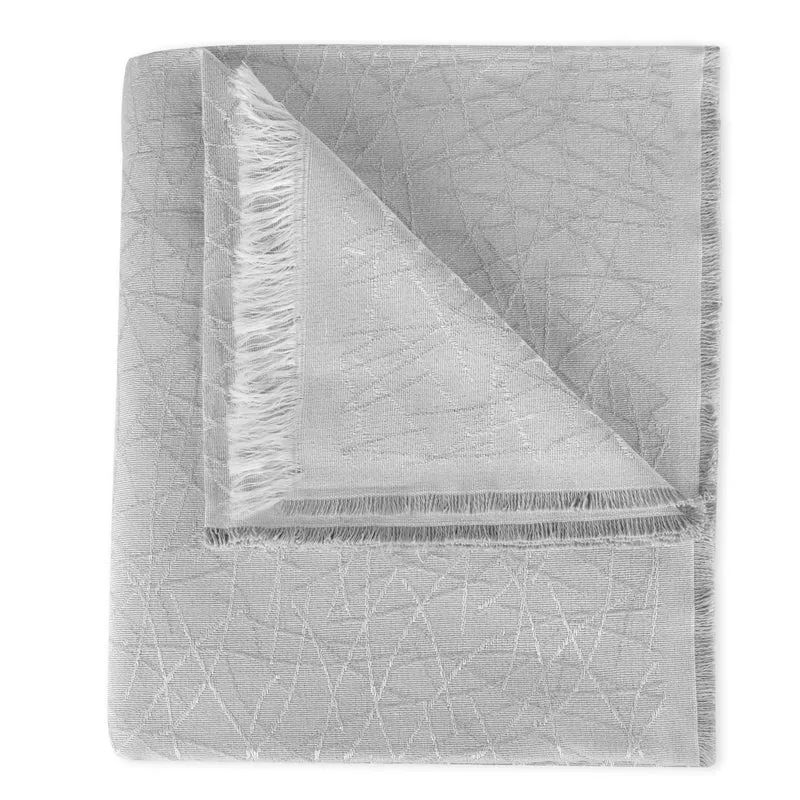 Colcha Plaid Multiusos, Jarapas para Sofá- Rayas Gris Claro