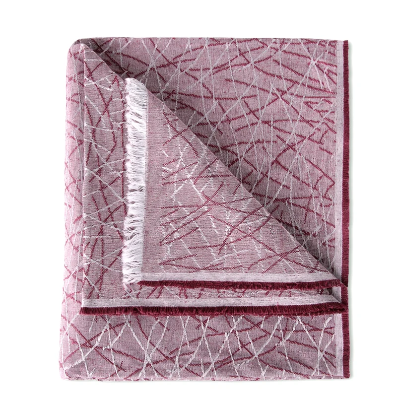 Colcha Plaid Multiusos, Jarapas para Sofá- Rayas Granate