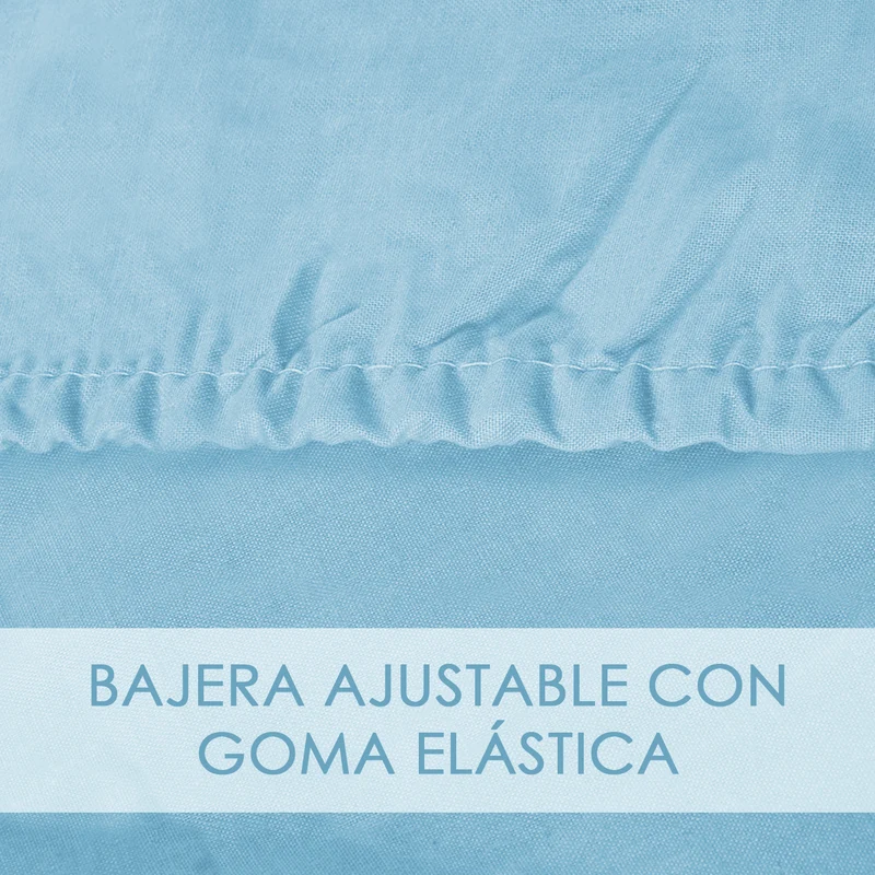 Juego Sábanas de Verano y Entretiempo 50% Algodón y 50% poliéster- Zig Zag Azul