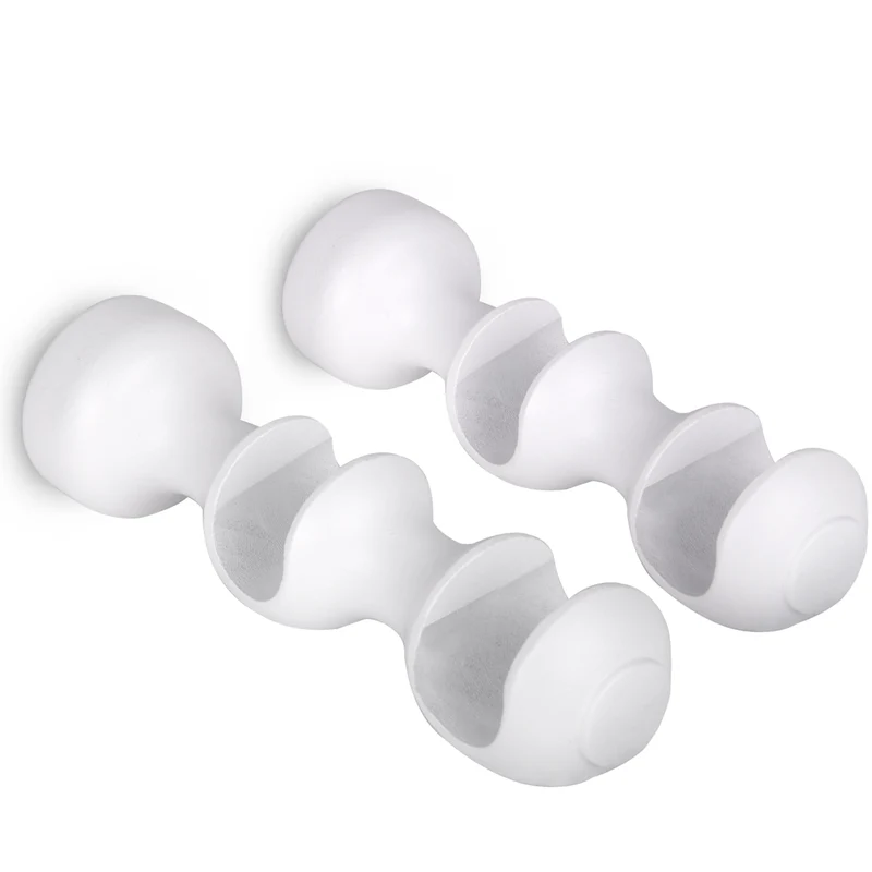 Pack de Dos Soportes de Madera para Barra Doble- Blanco