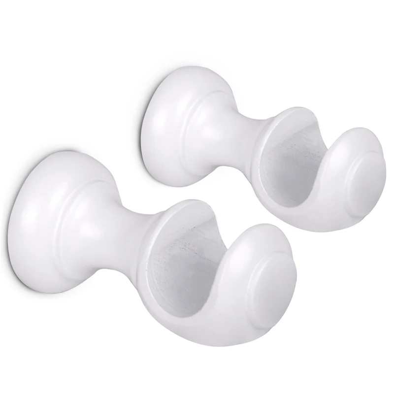 Pack de Dos Soportes para Barra de ø 28 mm- Blanco