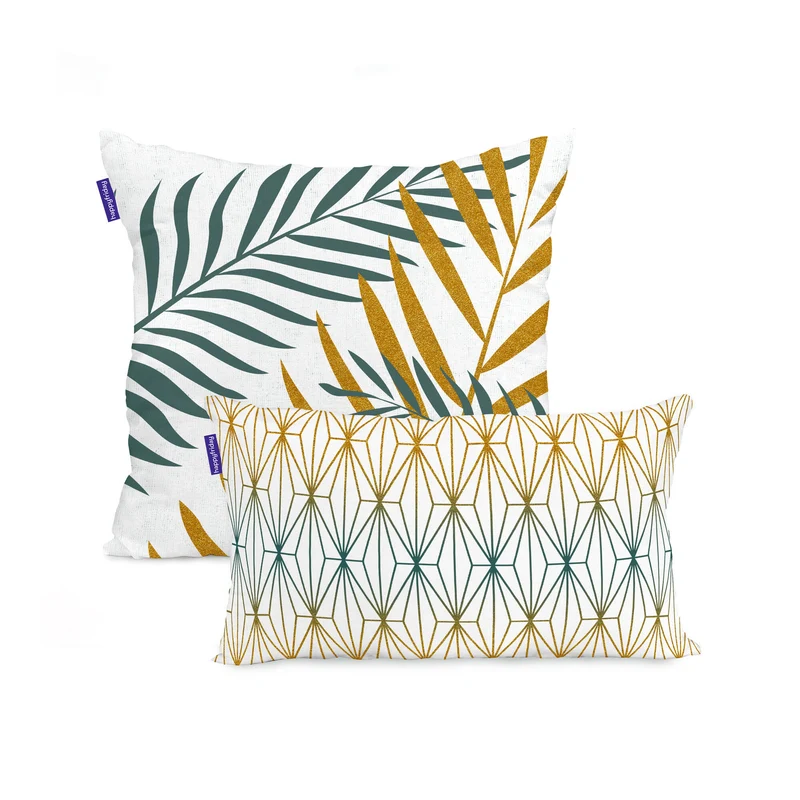 Foliage mint Funda de cojín 50x50 + 50x30 cm