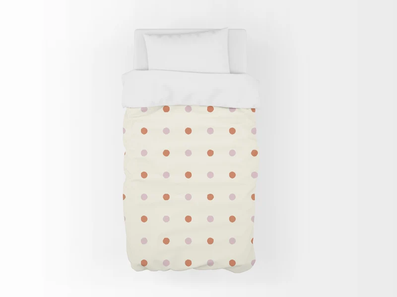 Funda nórdica Infantil Puntos Irregulares Beige Rosa Naranja M