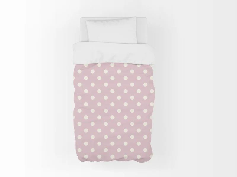 Funda nórdica Infantil Lunares Irregulares Crema Rosado S
