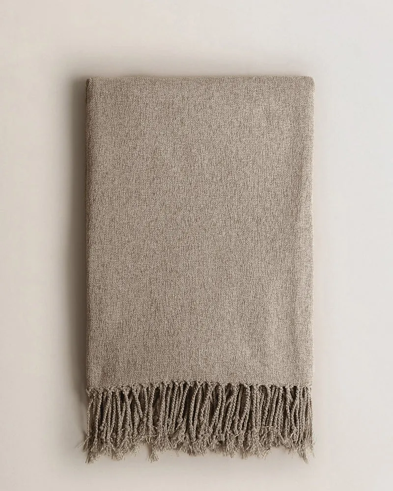 Plaid Chenilla Gris Claro