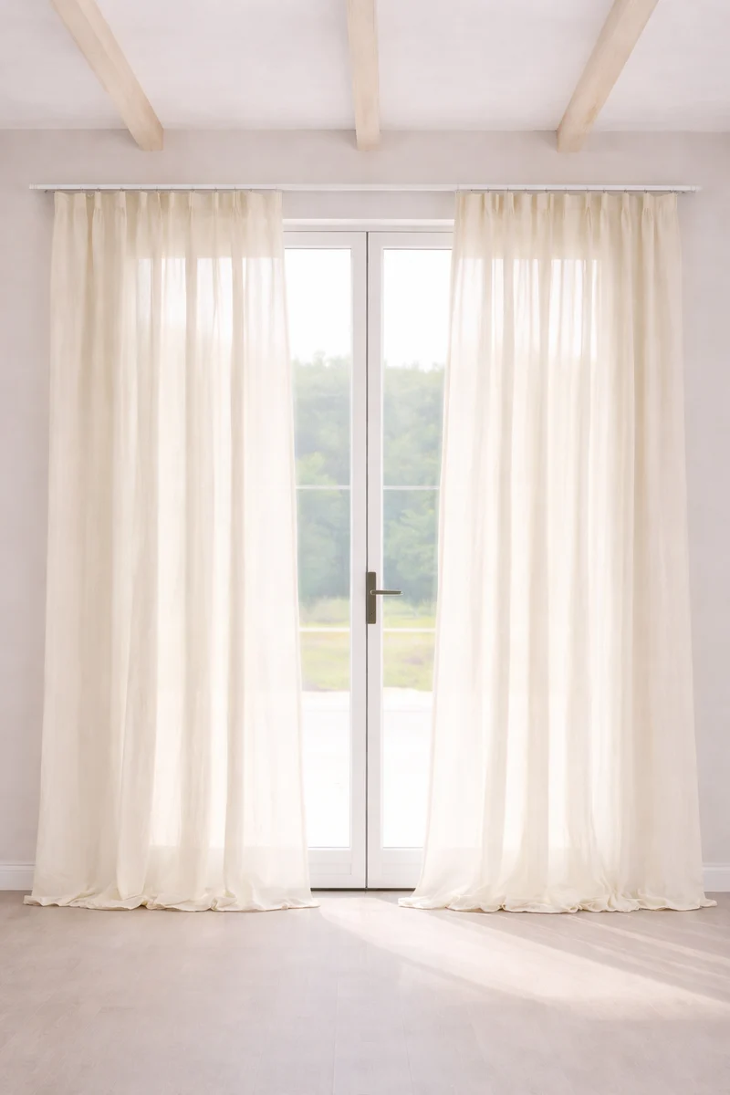 Cortina onda perfecta liebe semitranslúcida beige