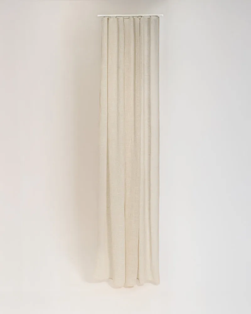 Cortina onda perfecta brita semitranslúcida beige