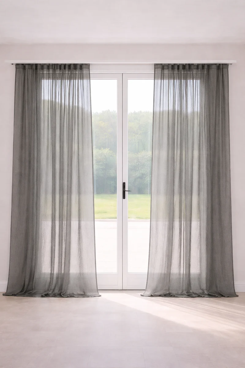 Cortina onda perfecta matilda semitranslúcida gris perla