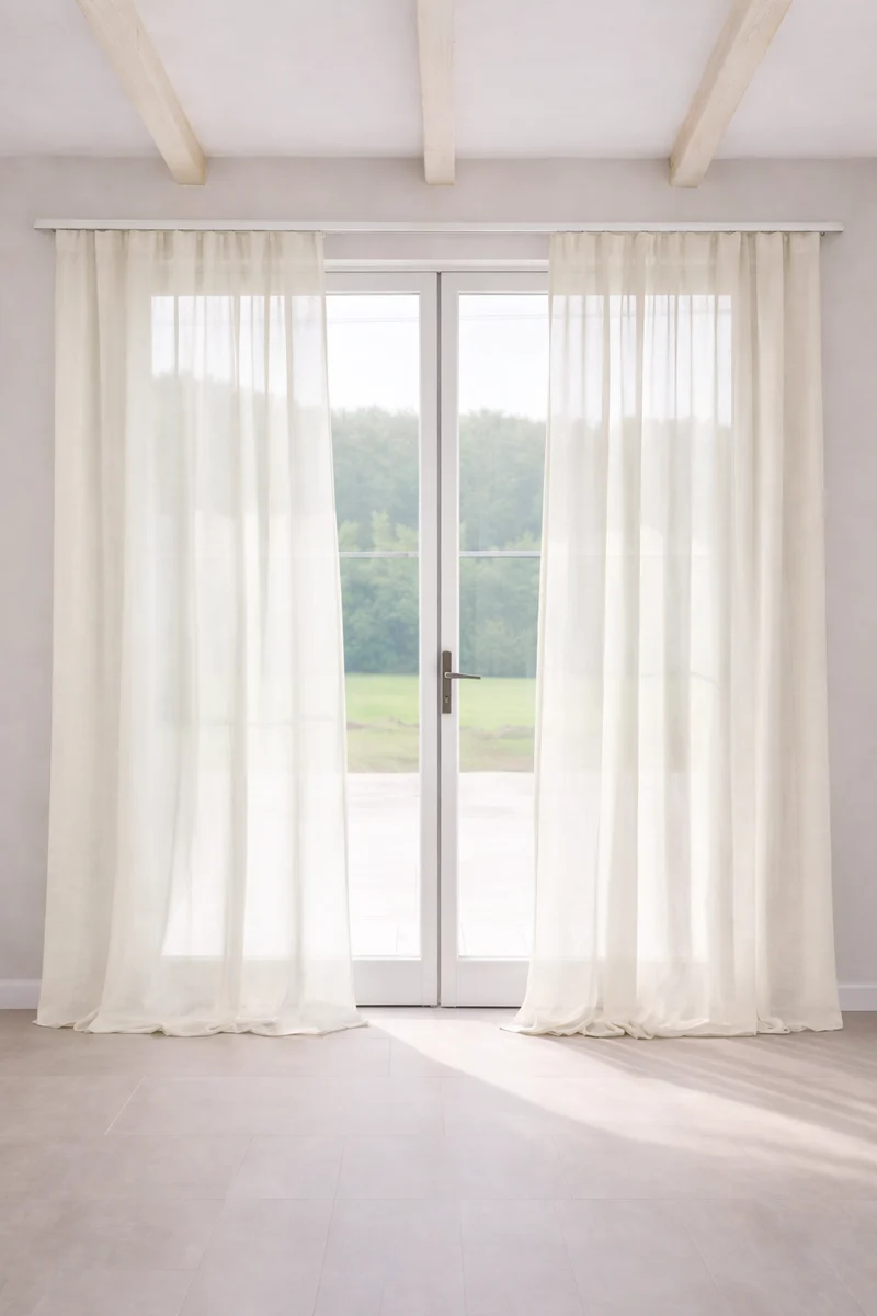 Cortina onda perfecta america rustic semitranslúcida topo