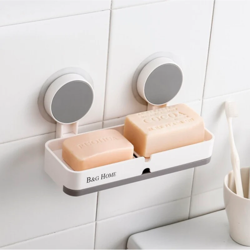 Jabonera de Baño con Escurridor Extraíble para Baño, Ducha, Lavabo