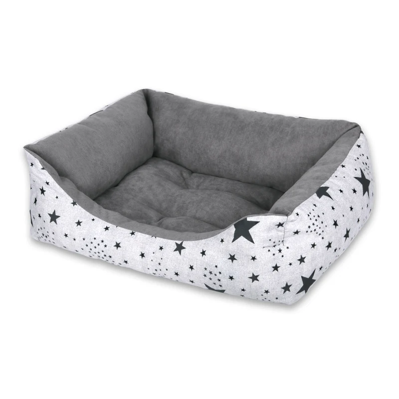 Cama para mascotas rellena de fibra - Estrellas - Grande